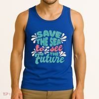 Save The Sea To See The Future Tank Top thumb 3