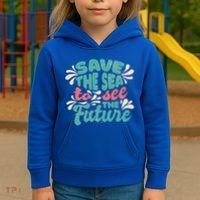 Save The Sea To See The Future Kids Hoodie thumb 3