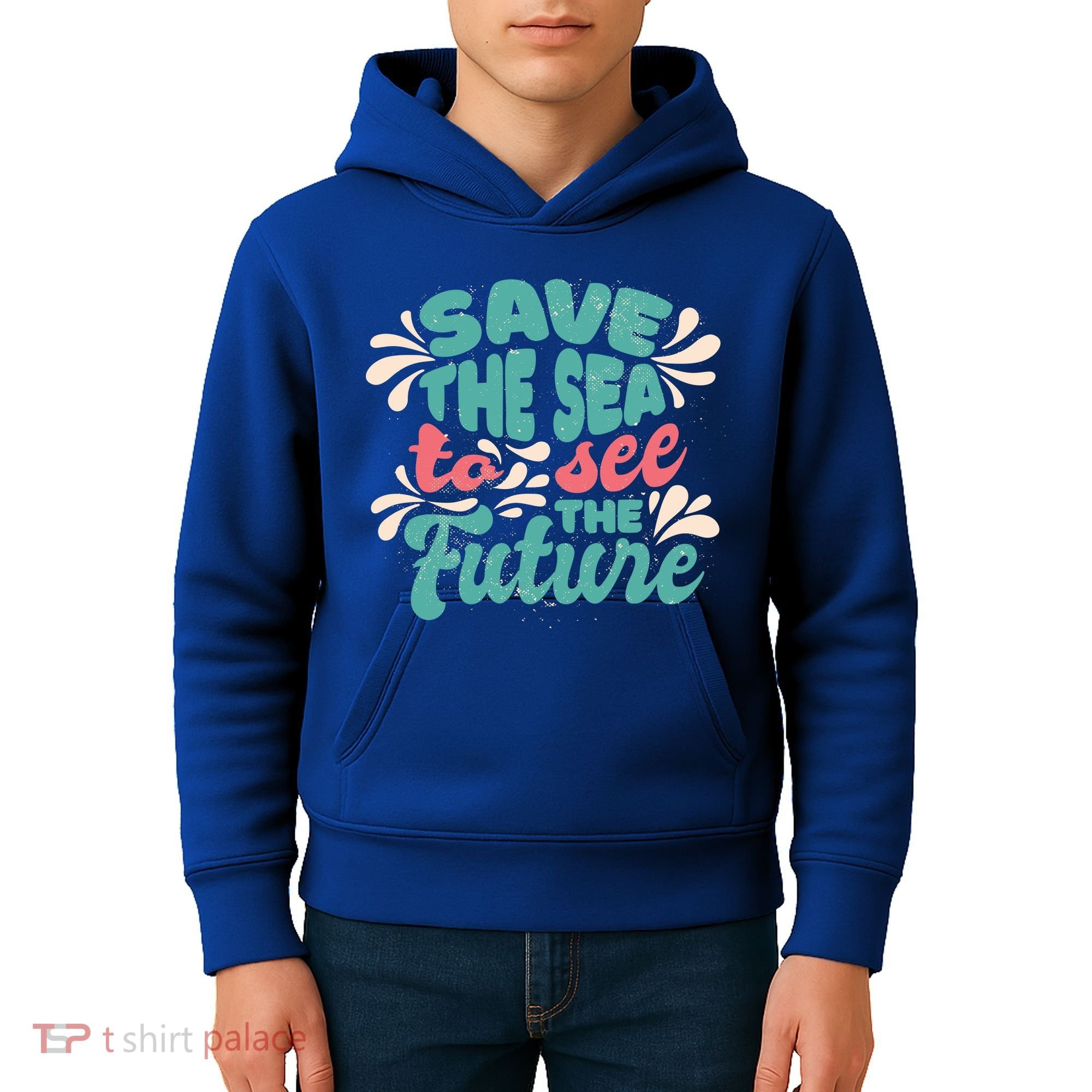 Save The Sea To See The Future Kids Hoodie