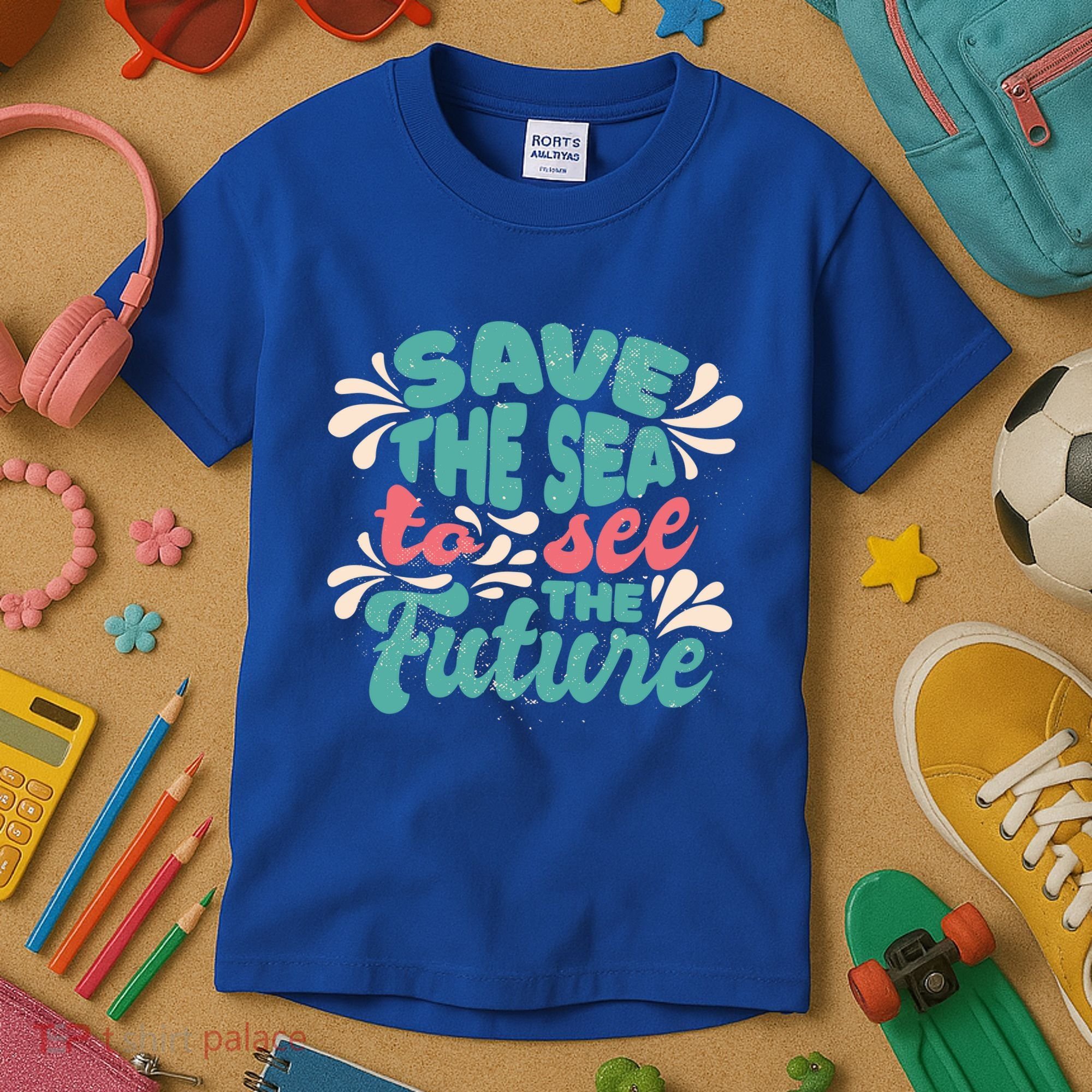 Save The Sea To See The Future Kids T-Shirt