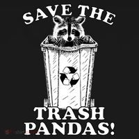Save the Trash Pandas Funny Raccoon Long Sleeve Shirt thumb 2