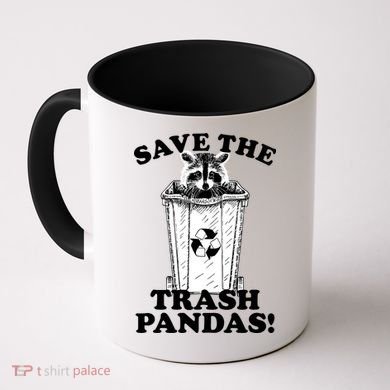 Save the Trash Pandas Funny Raccoon Coffee Mug