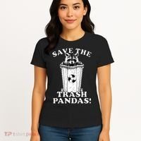 Save the Trash Pandas Funny Raccoon Women's T-Shirt thumb 4