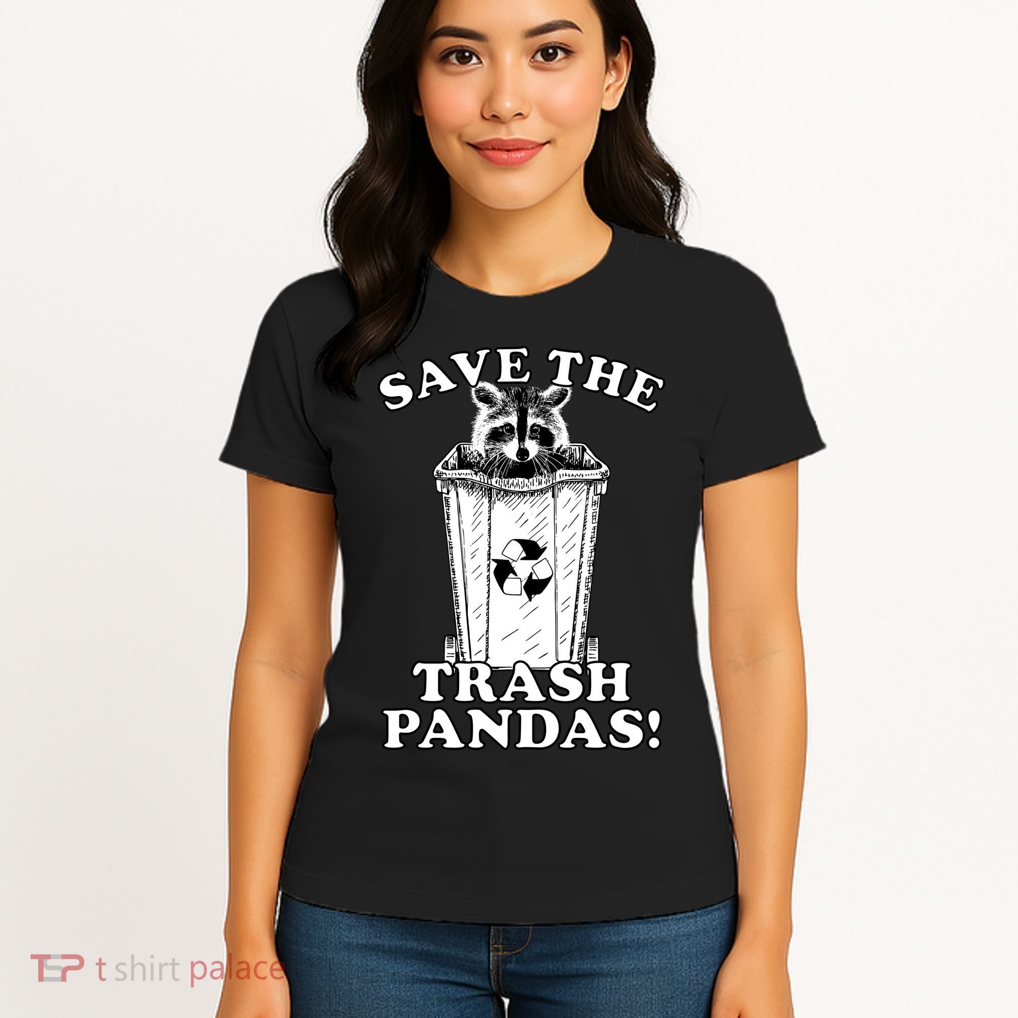 Save the Trash Pandas Funny Raccoon Women's T-Shirt