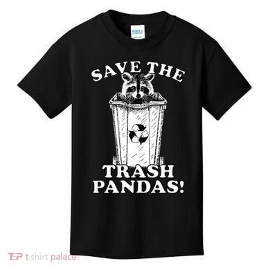 Save the Trash Pandas Funny Raccoon Kids T-Shirt