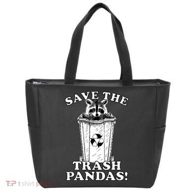 Save the Trash Pandas Funny Raccoon Tote Bag