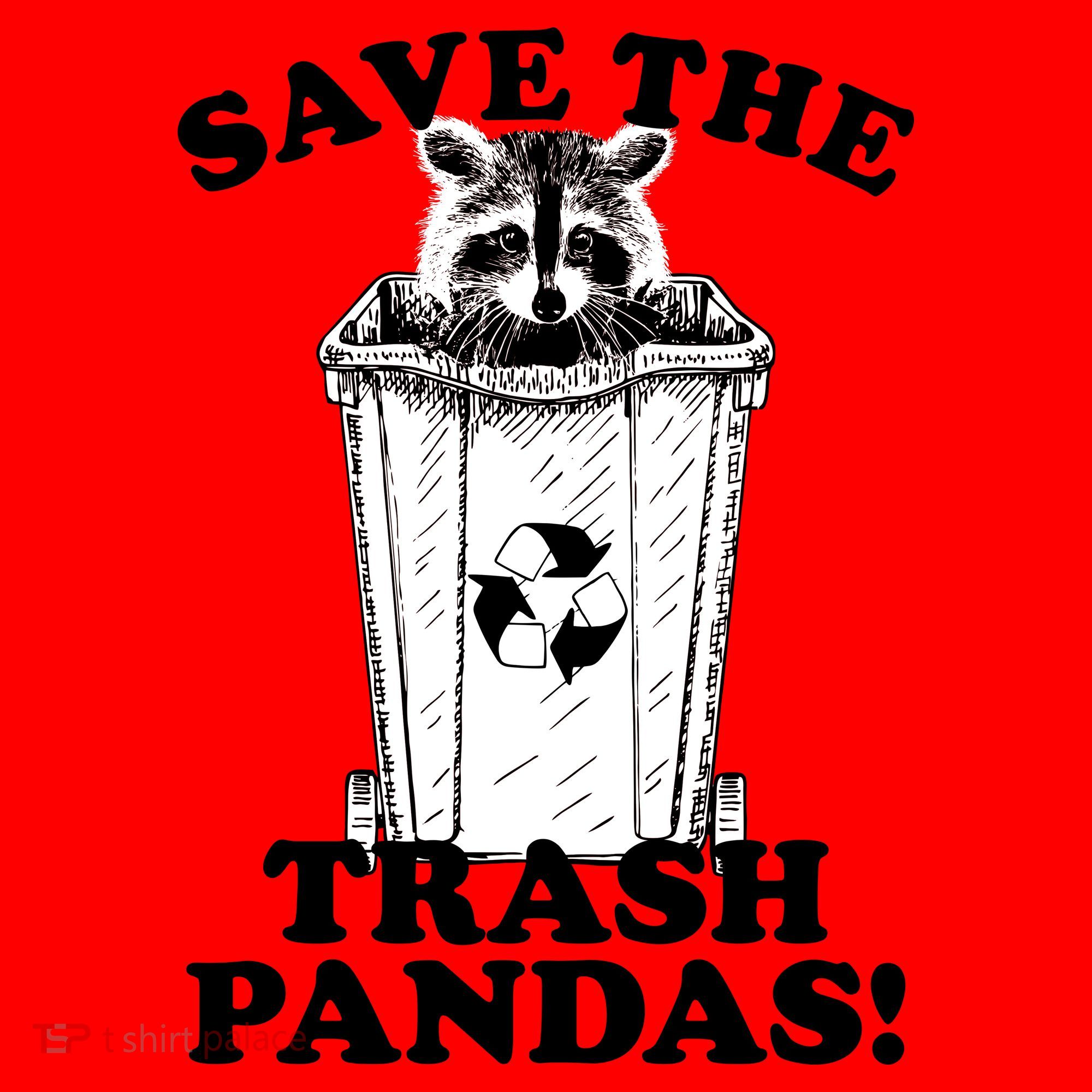 Save the Trash Pandas Funny Raccoon Santa Hat