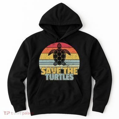 Save The Turtles Retro Style Hoodie