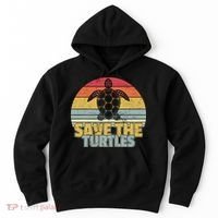 Save The Turtles Retro Style Hoodie thumb 0