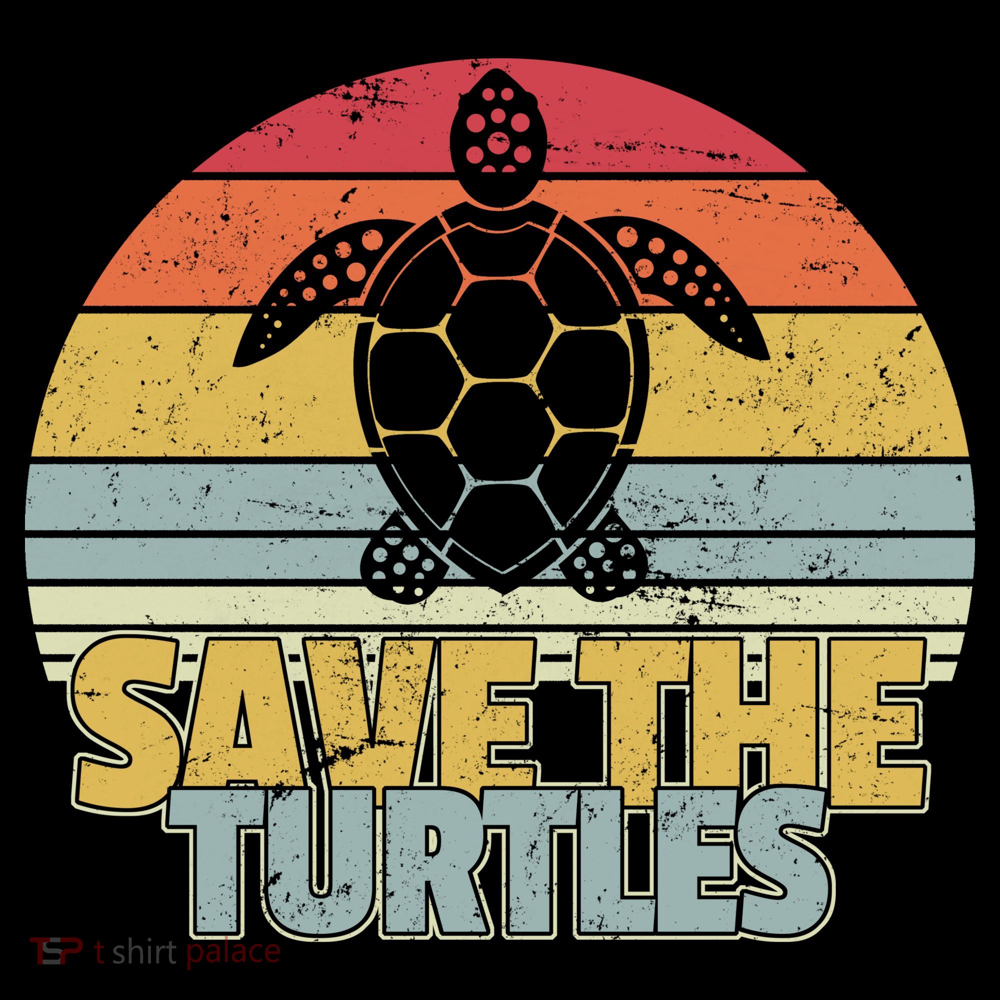 Save The Turtles Retro Style Apron