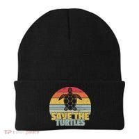 Save The Turtles Retro Style Beanie thumb 0