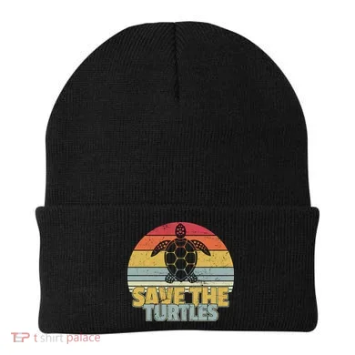 Save The Turtles Retro Style Beanie