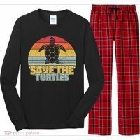 Save The Turtles Retro Style Long Sleeve Pajama Set thumb 0