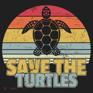 Save The Turtles Retro Style Tumbler