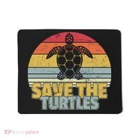 Save The Turtles Retro Style Mousepad thumb 0