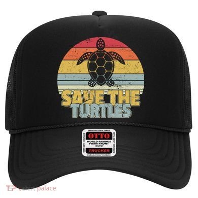 Save The Turtles Retro Style Hat