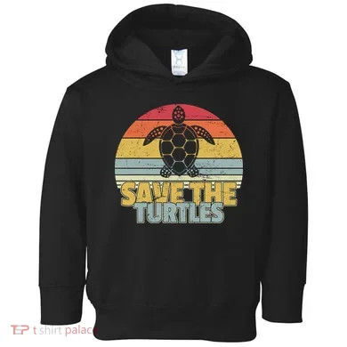 Save The Turtles Retro Style Toddler Hoodie