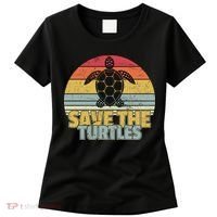 Save The Turtles Retro Style Women's T-Shirt thumb 0