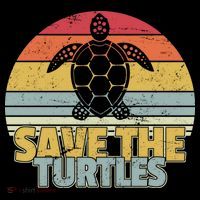 Save The Turtles Retro Style Kids Long Sleeve Shirt thumb 2