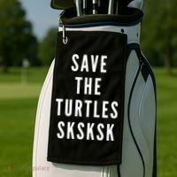 Save The Turtles SKSKSK Golf Towel thumb 2