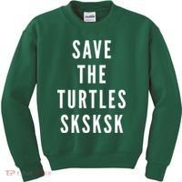 Save The Turtles SKSKSK Kids Sweatshirt thumb 0