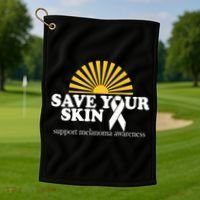 Save Your Skin Melanoma Awareness Golf Towel thumb 1