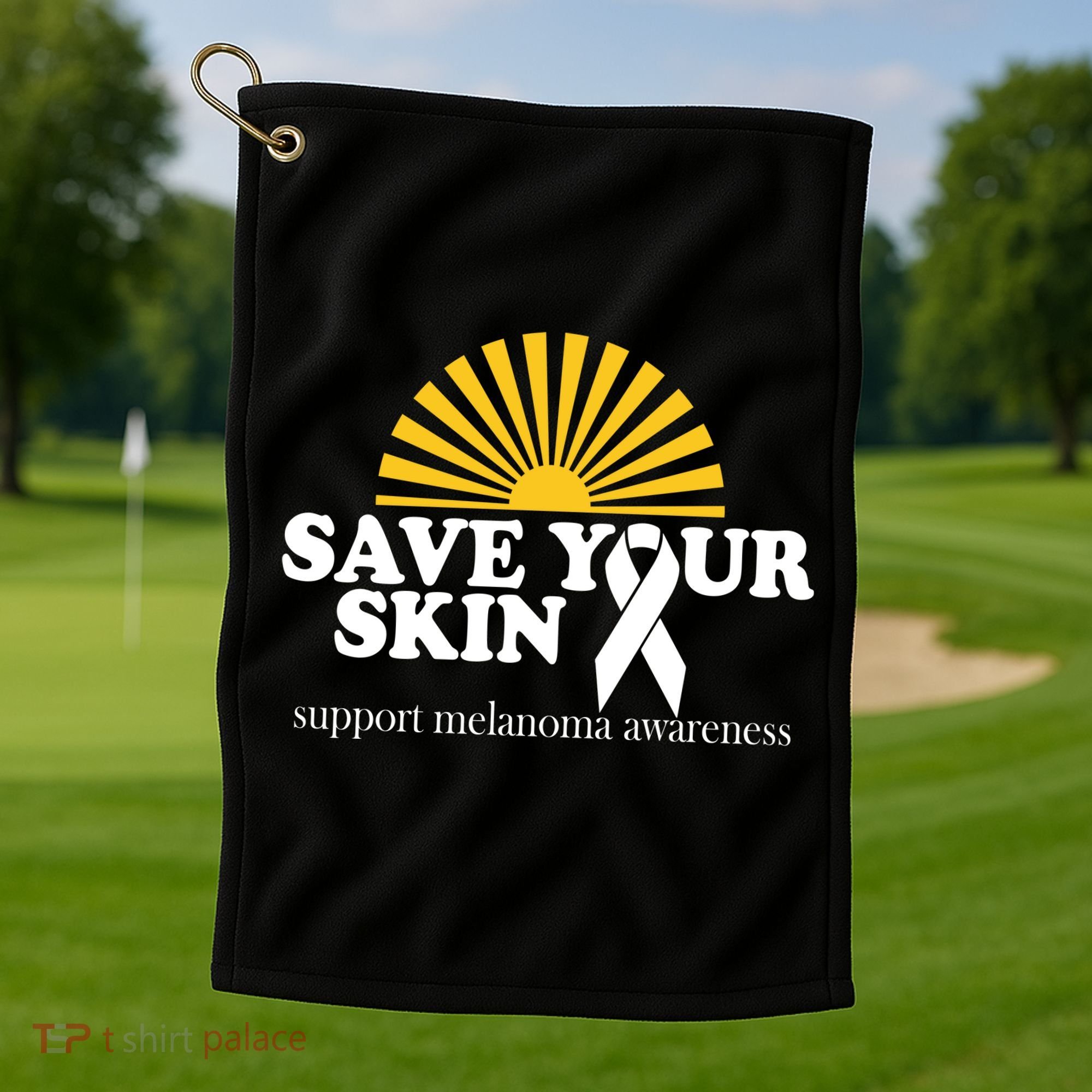 Save Your Skin Melanoma Awareness Golf Towel