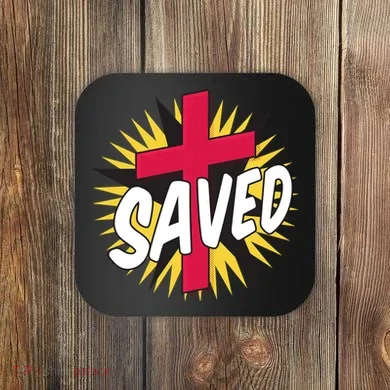 Saved Comic Cross Coaster