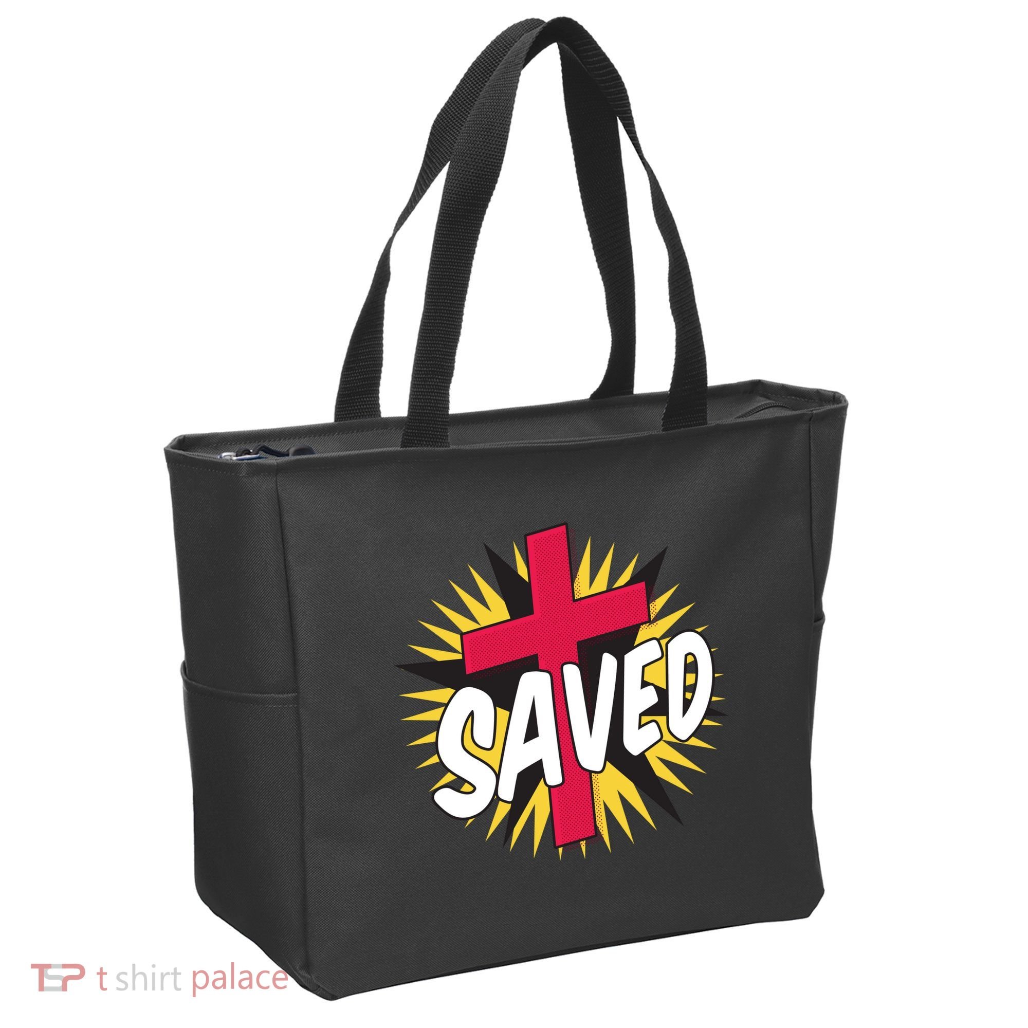 Saved Comic Cross Tote Bag