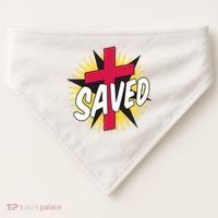 Saved Comic Cross USA-Made Doggie Bandana thumb 0