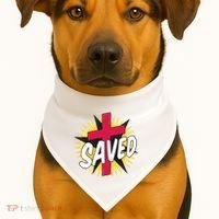 Saved Comic Cross USA-Made Doggie Bandana thumb 1