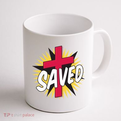 Saved Comic Cross Coffee Mug back