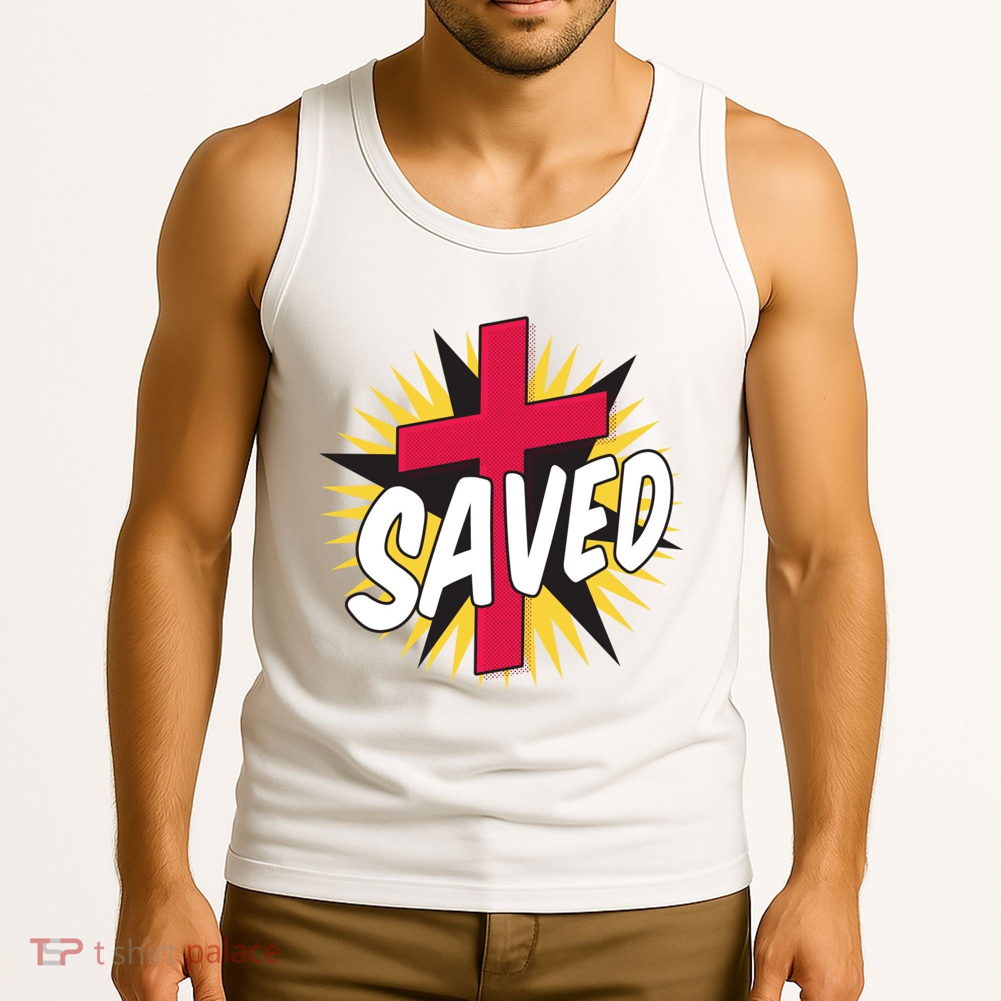 Saved Comic Cross Tank Top