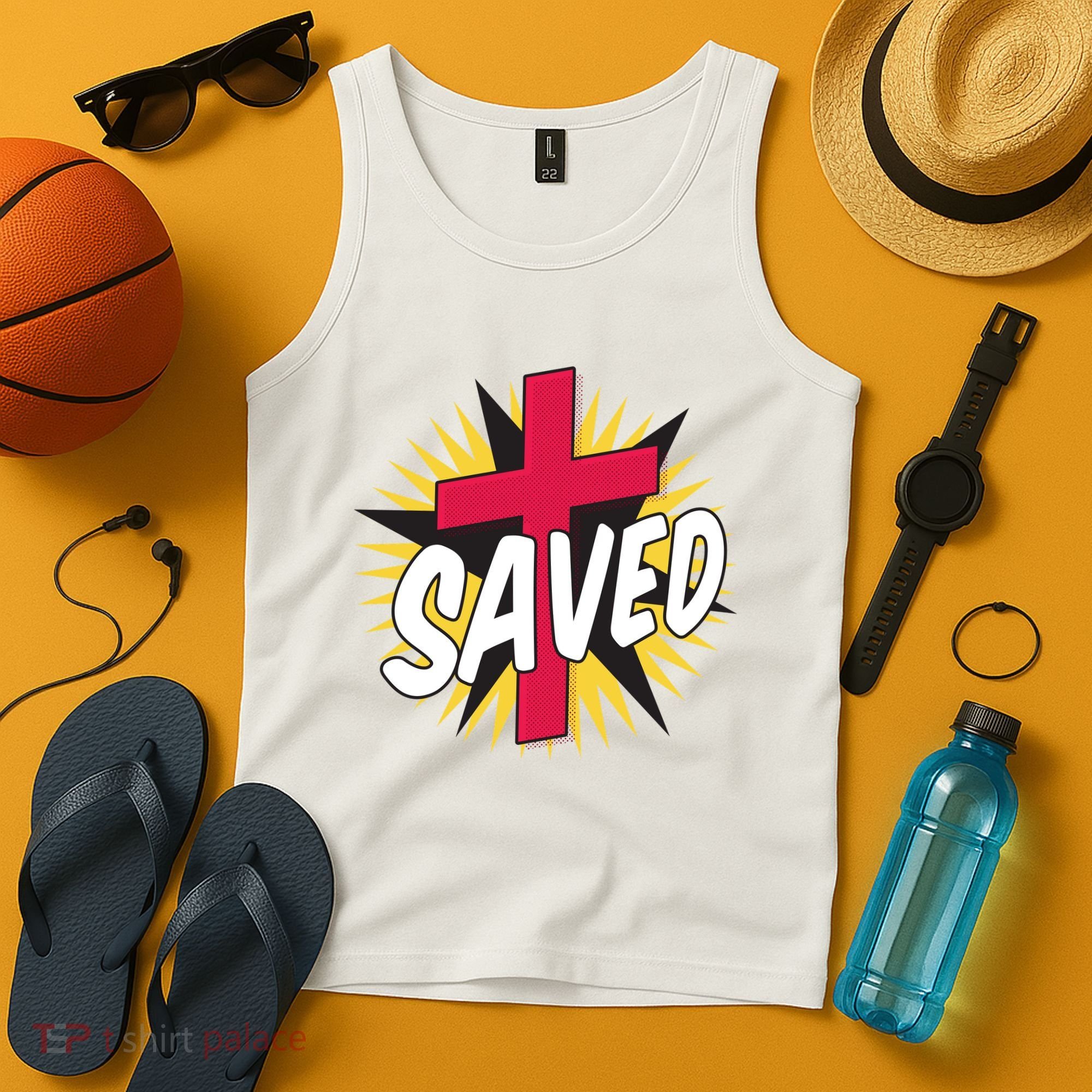 Saved Comic Cross Tank Top