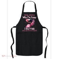 Stop Asking Why I'm Crazy I Don't Ask Why You're So Stupid Funny Apron thumb 0