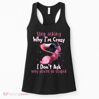 Stop Asking Why I'm Crazy I Don't Ask Why You're So Stupid Funny Women's Tank Top
