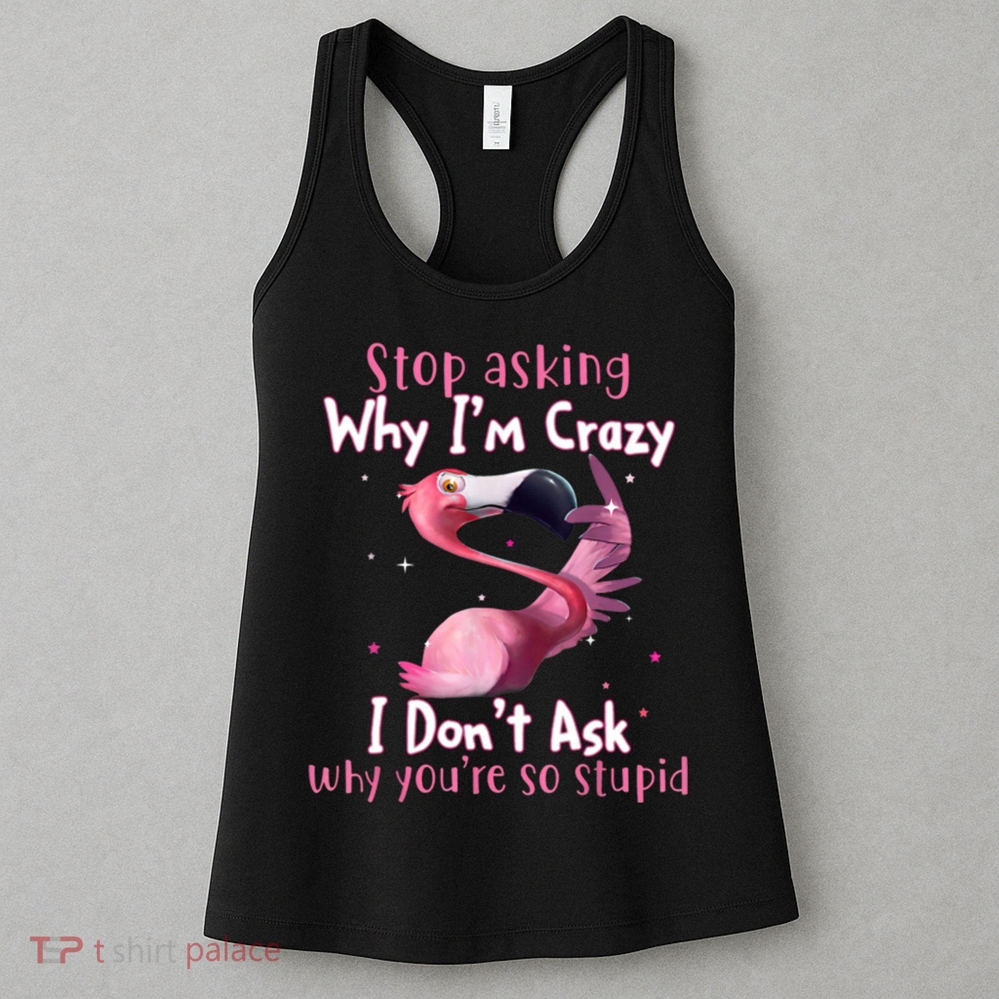 Stop Asking Why I'm Crazy I Don't Ask Why You're So Stupid Funny Women's Tank Top