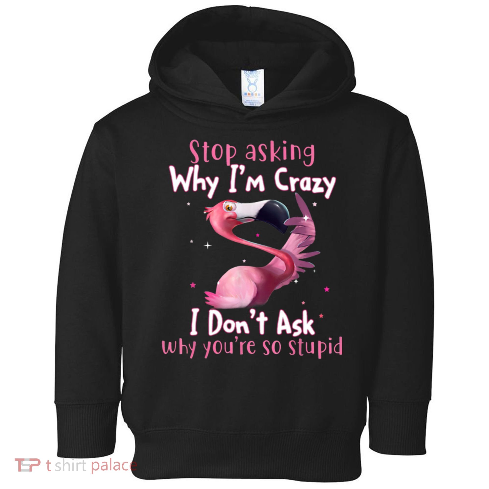 Stop Asking Why I'm Crazy I Don't Ask Why You're So Stupid Funny Toddler Hoodie