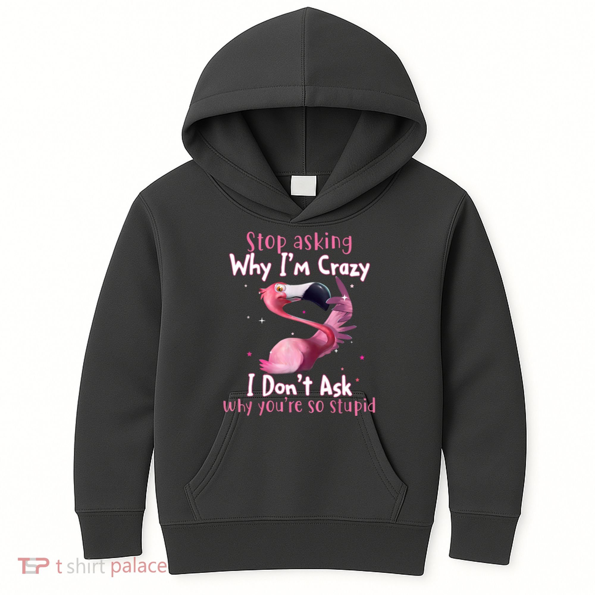Stop Asking Why I'm Crazy I Don't Ask Why You're So Stupid Funny Kids Hoodie