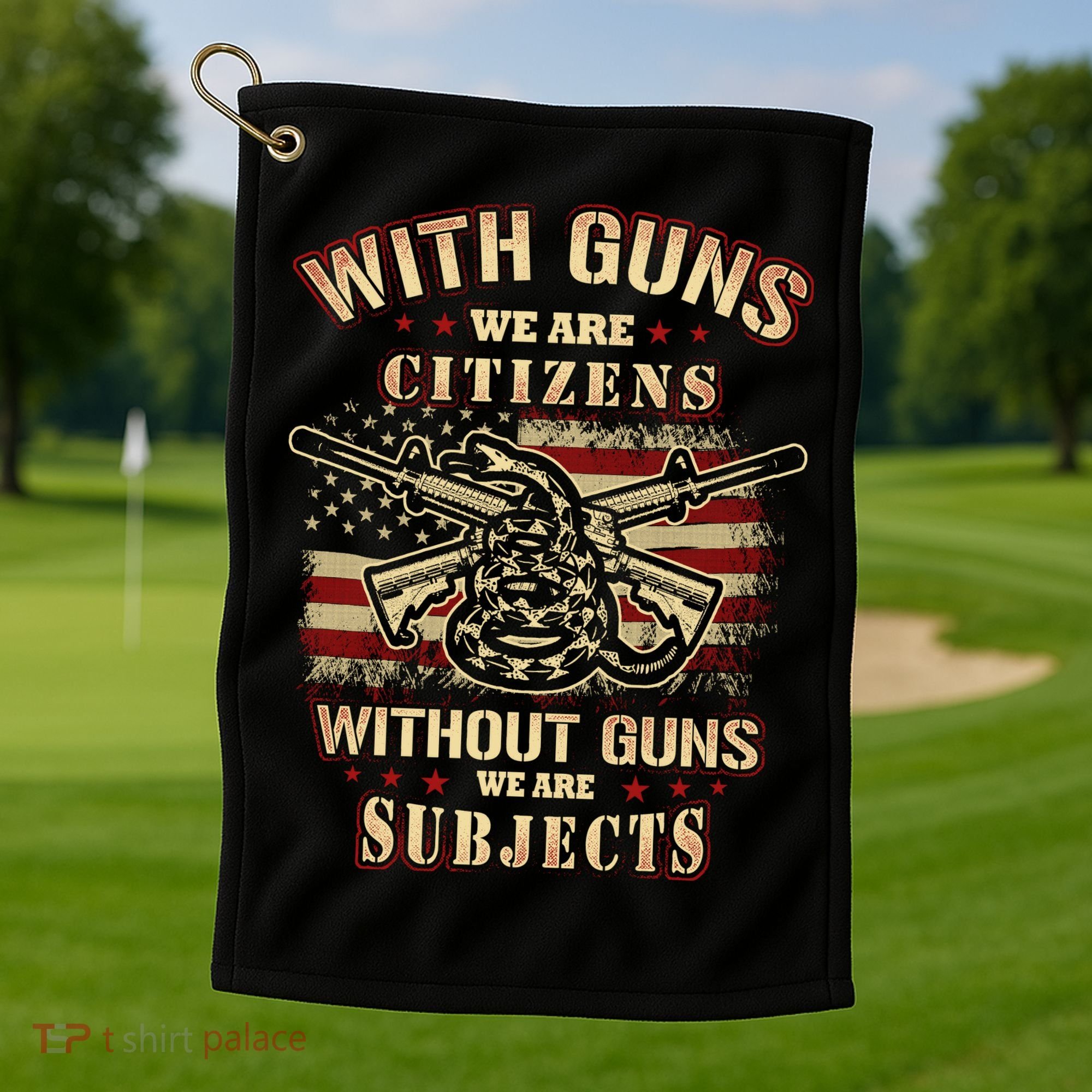 Second Amendment Conservative Gun Rights Golf Towel