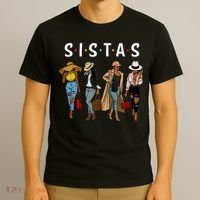 Sistas Afro Women Together Women Birthday T-Shirt thumb 3