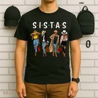 Sistas Afro Women Together Women Birthday T-Shirt thumb 6
