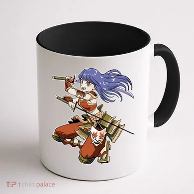 Samurai Anime Warrior Coffee Mug back