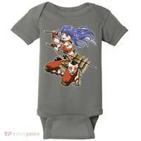 Samurai Anime Warrior Baby Bodysuit thumb 0