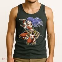 Samurai Anime Warrior Tank Top thumb 3