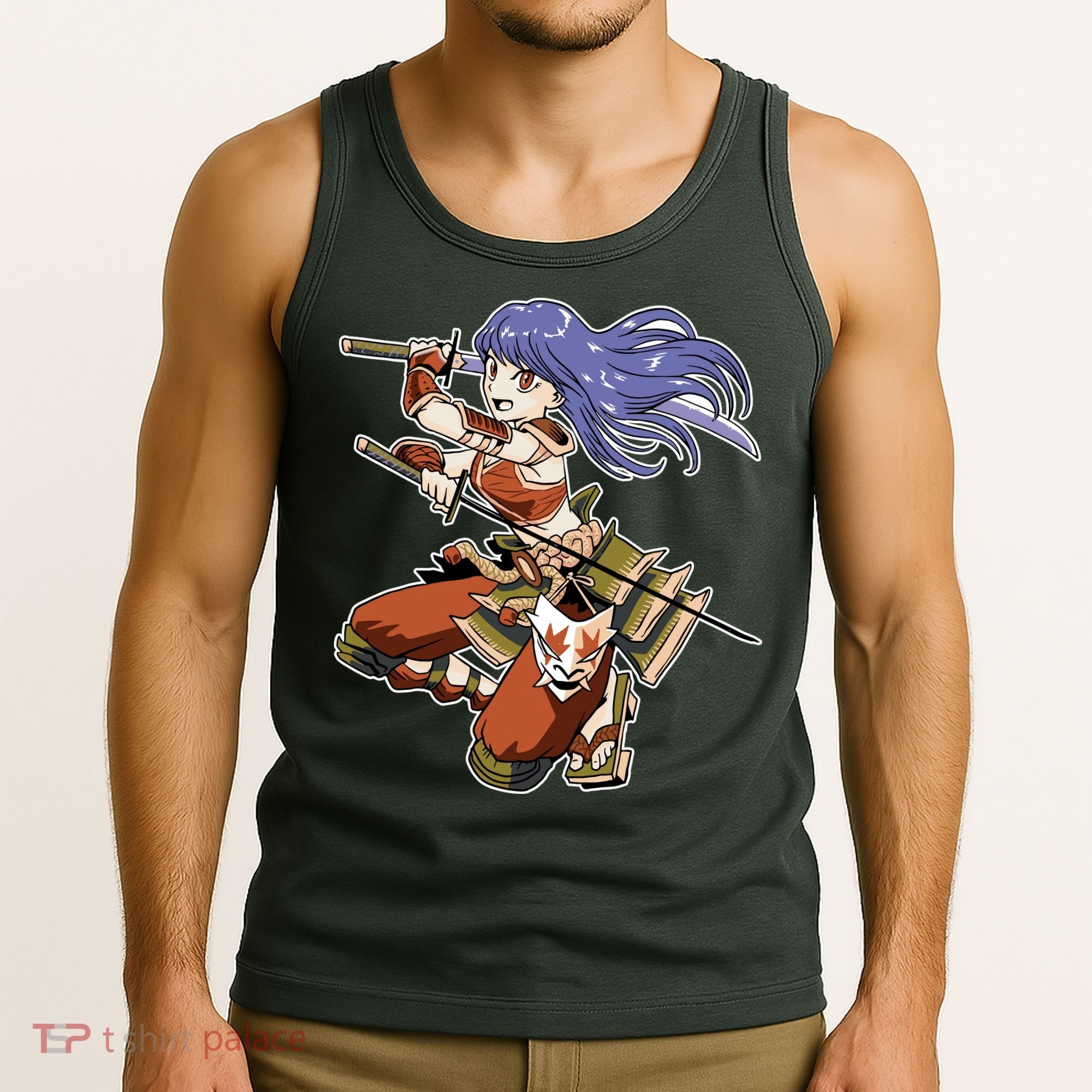 Samurai Anime Warrior Tank Top