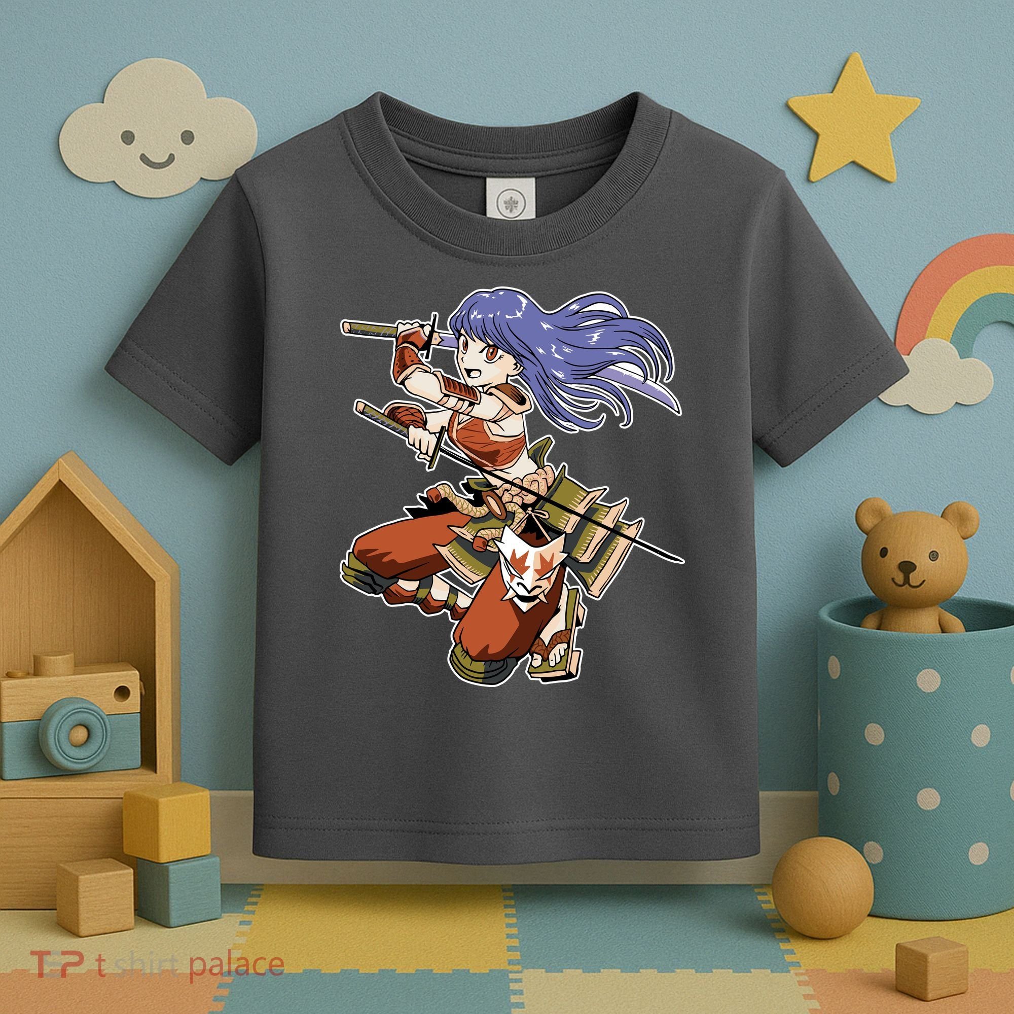 Samurai Anime Warrior Toddler T-Shirt
