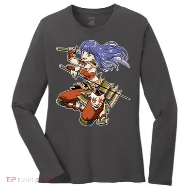 Samurai Anime Warrior Women's Long Sleeve Shirt