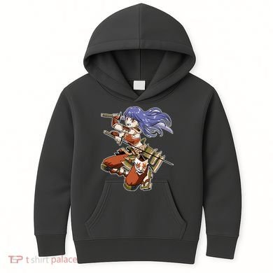 Samurai Anime Warrior Kids Hoodie