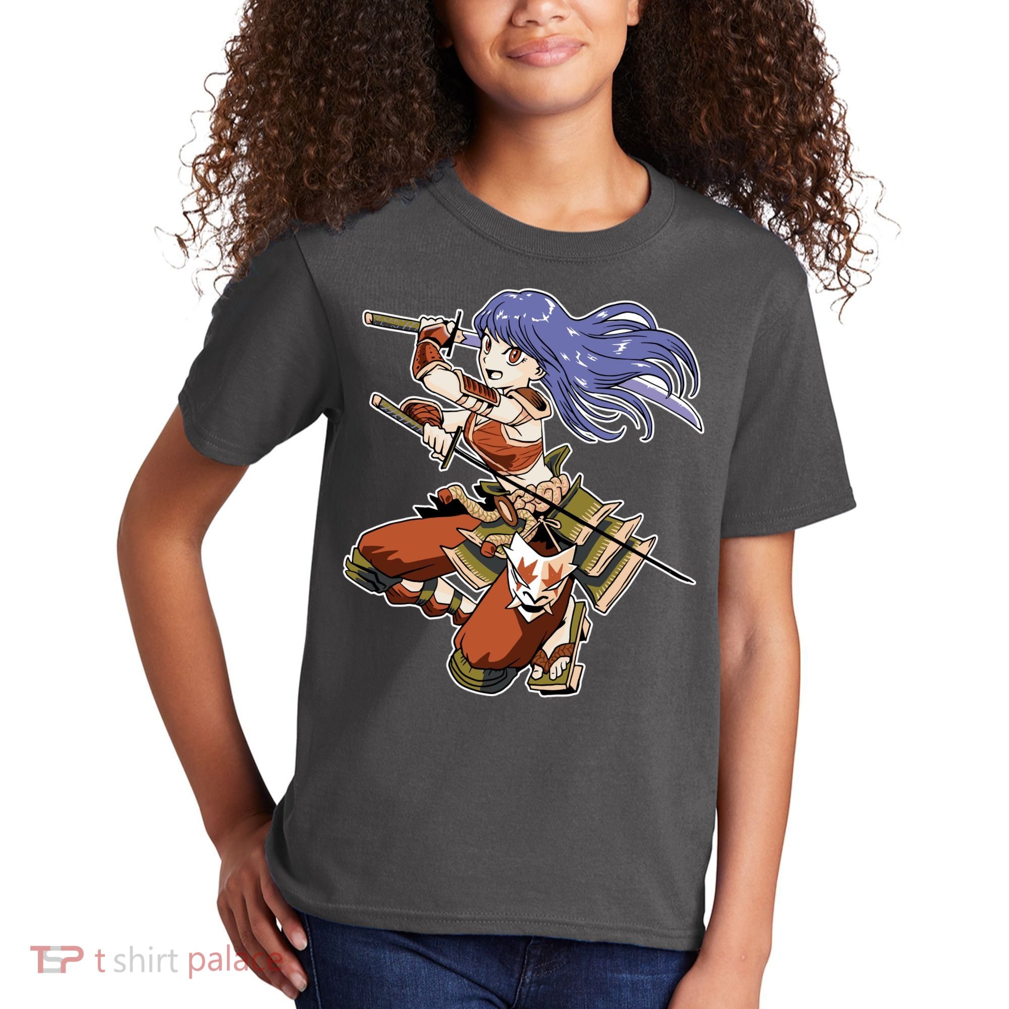 Samurai Anime Warrior Kids T-Shirt